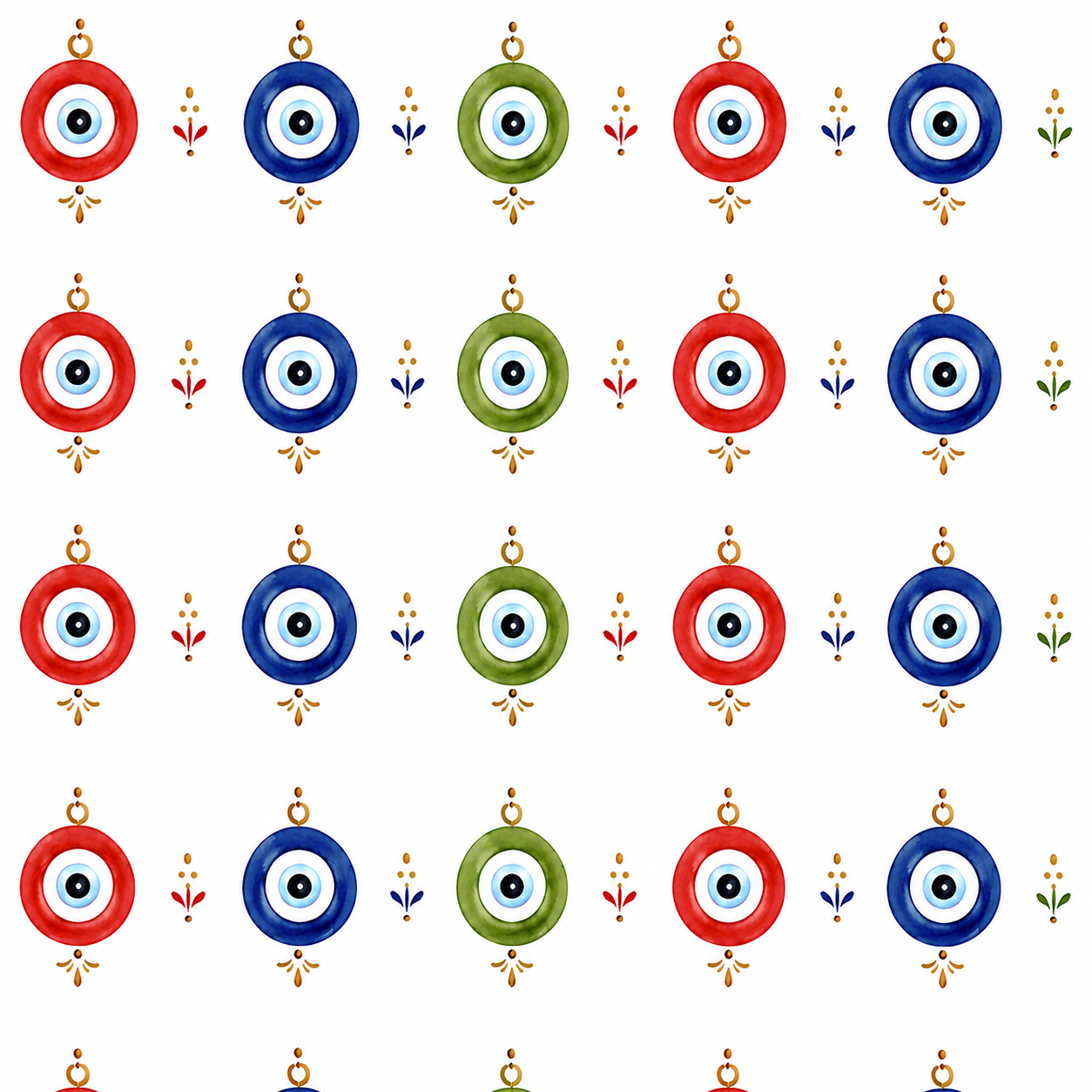 Multicolor Mati Pattern Print