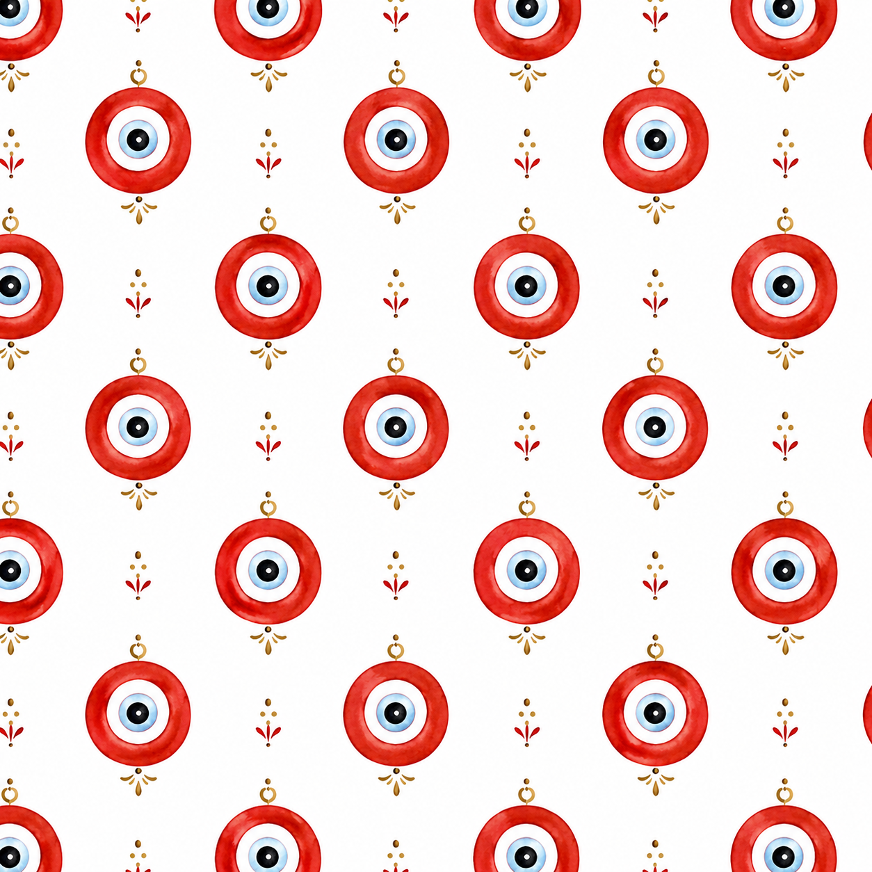 Red Mati Pattern Print
