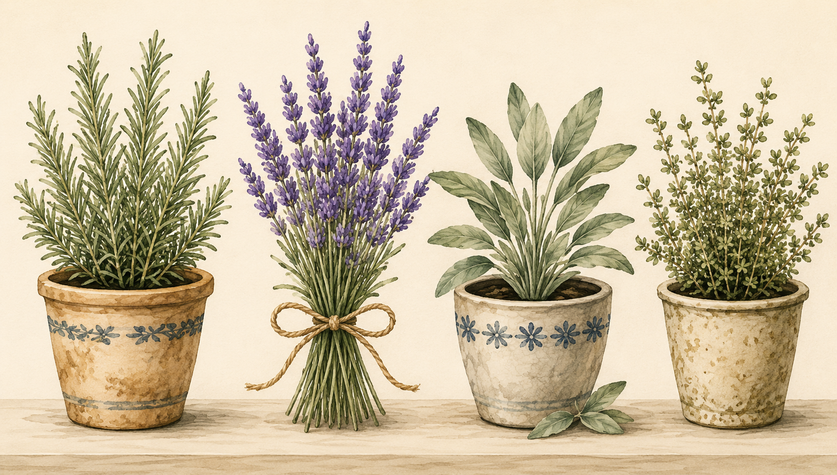 Herb Pot Mix Print