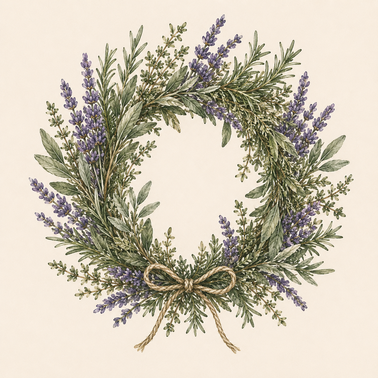 Herb Wreath Print