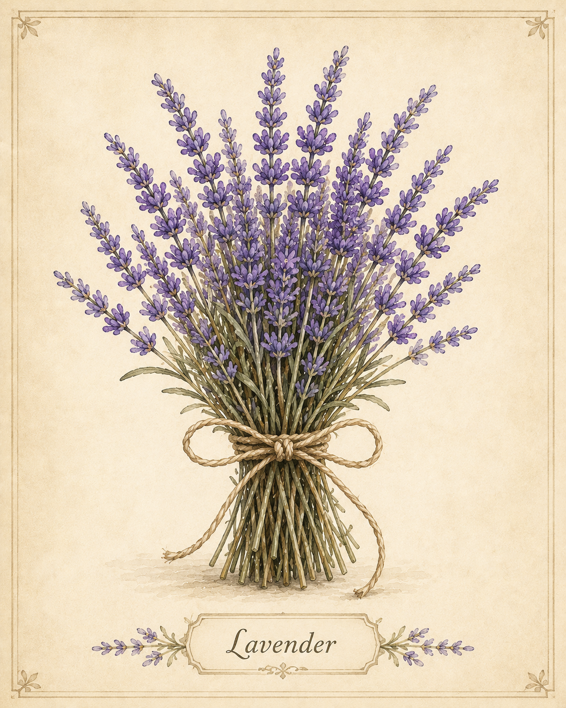 Lavender Label Print