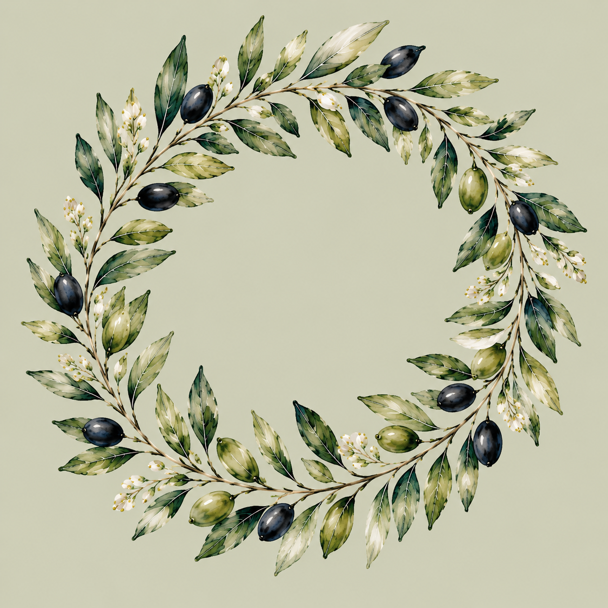 Olive Wreath Green